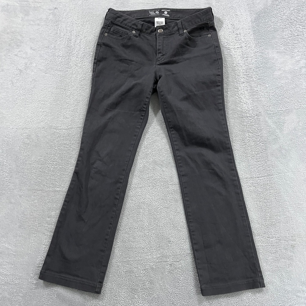 Mountain Hardwear Womens 4/32 Straight Jeans Gray Cotton Blend Stretch Western